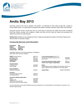 Arctic Bay 2013