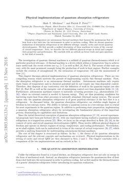 Physical Implementations of Quantum Absorption Refrigerators