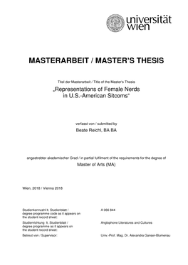 Masterarbeit / Master's Thesis