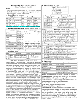 Isaiah 40–49 “Go Ye Forth of Babylon” 4
