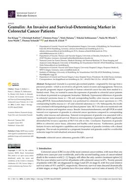 Granulin: an Invasive and Survival-Determining Marker in Colorectal Cancer Patients