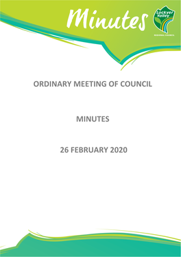 Minutes of Ordinary Council