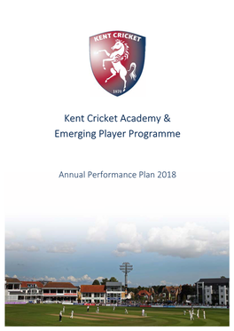 Kent Cricket Academy & Emerging Player Programme