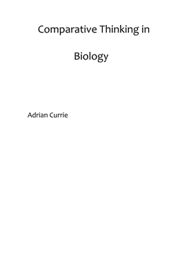 Comparative Thinking in Biology