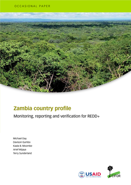 Zambia Country Profile Monitoring, Reporting and Verification for REDD+