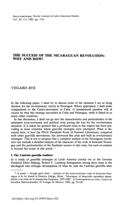 The Success of the Nicaraguan Revolution: Why and How?