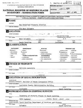 NATIONAL REGISTER of HISTORIC PLACES INVENTORY -- NOMINATION FORM Lit