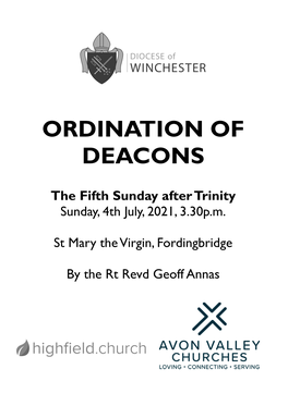 Ordination of Deacons