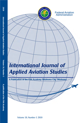 International Journal of Applied Aviation Studies Federal Aviation Administration