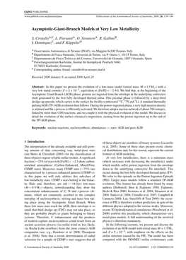 Asymptotic-Giant-Branch Models at Very Low Metallicity