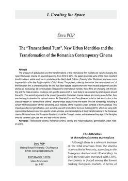 Doru POP the “Trans National Turn”. New Urban Identities