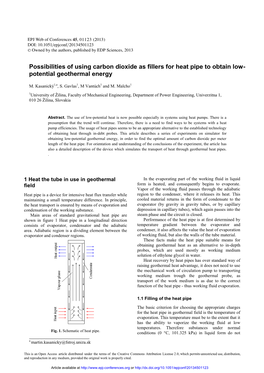 Possibilities of Using Carbon Dioxide As Fillers for Heat Pipe to Obtain Low- Potential Geothermal Energy