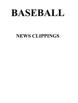 Baseball News Clippings
