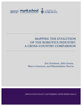 Mapping the Evolution of the Robotics Industry: a Cross-Country Comparison