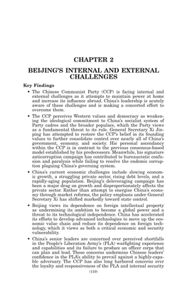Chapter 2 Beijing's Internal and External Challenges
