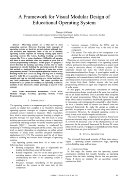 A Framework for Visual Modular Design of Educational Operating System