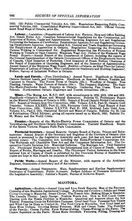 986 SOURCES of OFFICIAL INFORMATION 1923; (35) Public