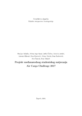 Projekt Mežunarodnog Studentskog Natjecanja Air Cargo Challenge 2017