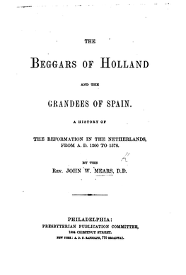 The Beggars of Holland and the Grandees of Spain