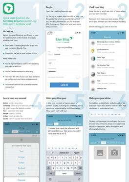 Quick Start Guide for the Live Blog Reporter Mobile
