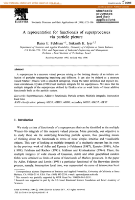 A Representation for Functionals of Superprocesses Via Particle Picture Raisa E