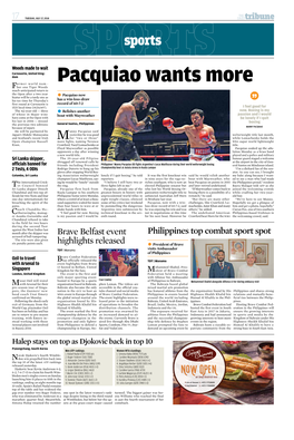 Pacquiao Wants More