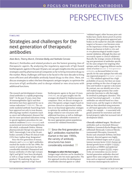 Strategies and Challenges for the Next Generation of Therapeutic Antibodies