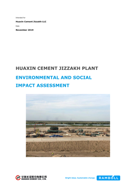 Huaxin Cement Jizzakh Plant Environmental and Social