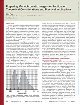 Preparing Monochromatic Images for Publication: Theoretical Considerations and Practical Implications