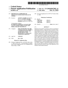 (12) Patent Application Publication (10) Pub. No.: US 2010/0267582 A1 BARD Et Al