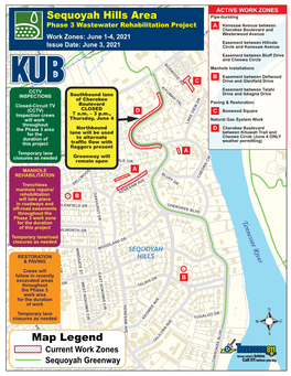 Sequoyah Hills Area Map Legend