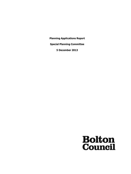 Planning Applications Report Special Planning Committee 5 December