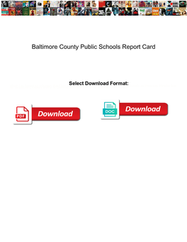 Baltimore County Public Schools Report Card