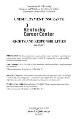 Unemployment Insurance Rights and Responsibilities