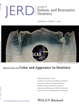 Special Issue on Color and Apperance in Dentistry