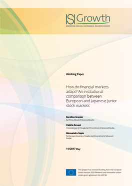 An Institutional Comparison Between European and Japanese Junior Stock Markets