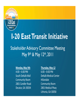 I-20 East Transit Initiative