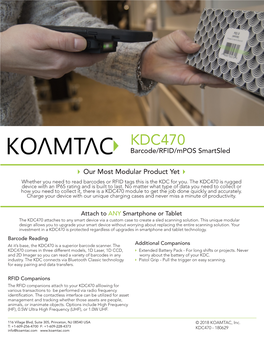 KDC470 Barcode/RFID/Mpos Smartsled
