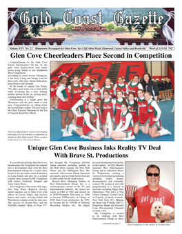 Glen Cove Cheerleaders Place Second in Competition Congratulations to the Glen Cove Varsity Cheerleaders! on Jan