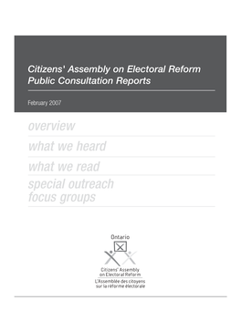 Public Consultation Reports