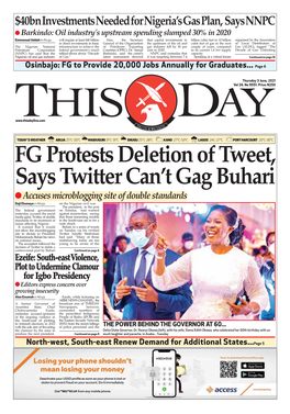 FG PROTESTS DELETION of TWEET, SAYS TWITTER CAN't GAG BUHARI Destruction and Loss of Lives Tweets by Kanu