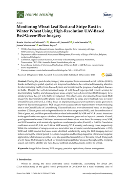 Monitoring Wheat Leaf Rust and Stripe Rust in Winter Wheat Using High-Resolution UAV-Based Red-Green-Blue Imagery