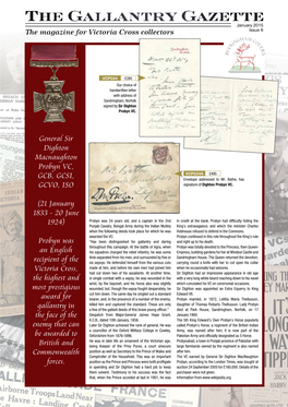 The Gallantry Gazette January 2015 the Magazine for Victoria Cross Collectors Issue 6