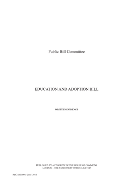 Public Bill Committee EDUCATION and ADOPTION BILL
