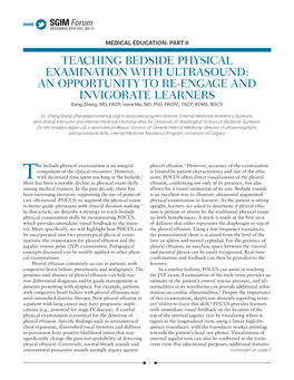 Teaching Bedside Physical Examination with Ultrasound