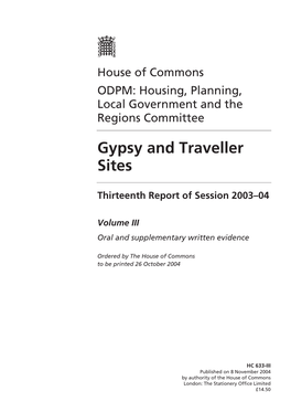 Gypsy and Traveller Sites