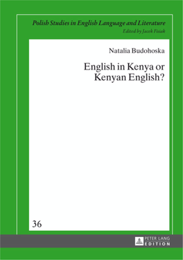 English in Kenya Or Kenyan English?