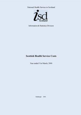 Scottish Health Service Costs