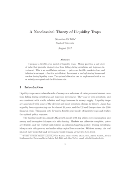 A Neoclassical Theory of Liquidity Traps