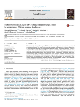 Metacommunity Analyses of Ceratocystidaceae Fungi Across Heterogeneous African Savanna Landscapes